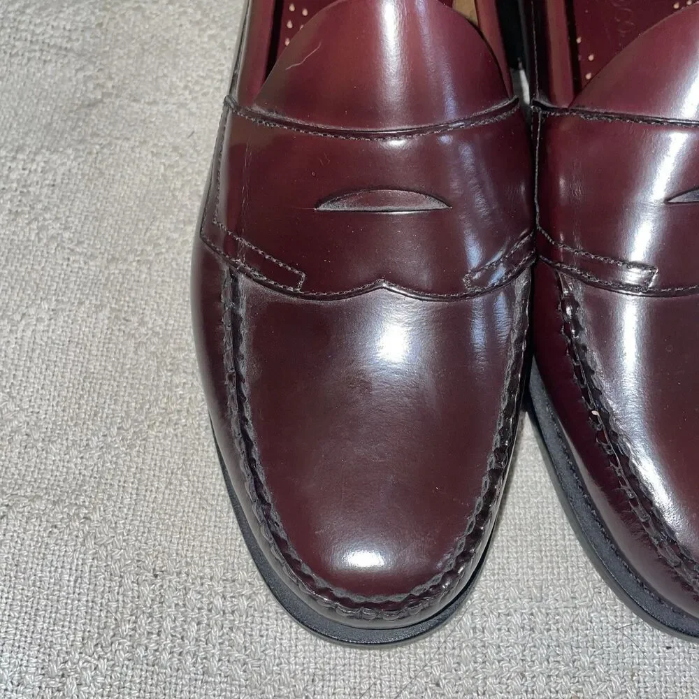 Weejuns G.H. Bass Men’s Dress Loafers Size 10 EE Burgundy Leather Business City